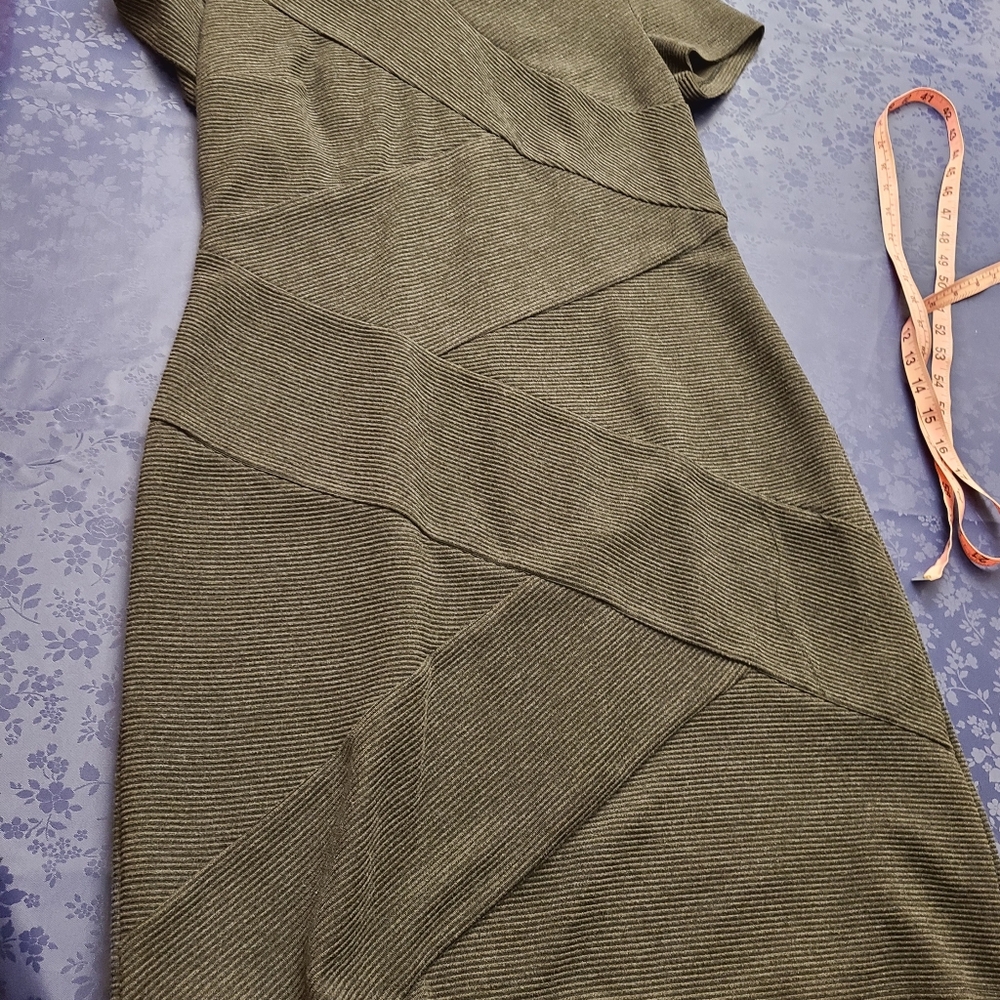 B-Works 12 Ribbed Geometric Grey Dress - Picture 4 of 6